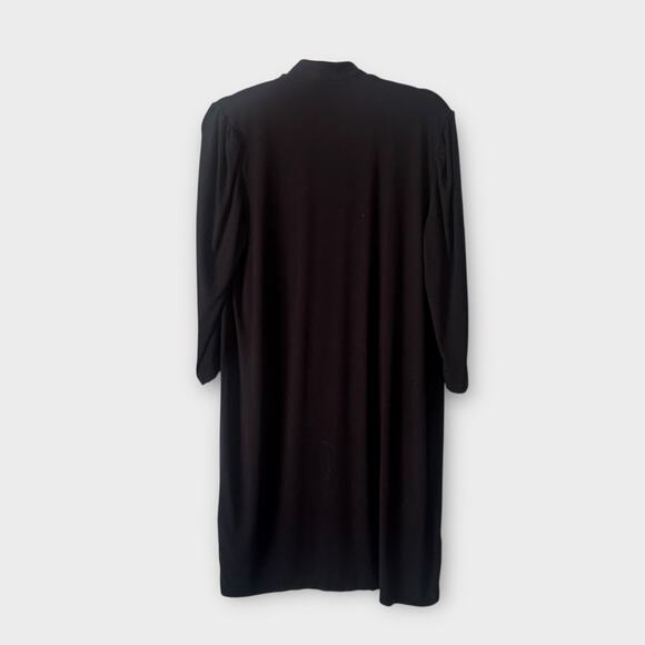 Premise black 3/4 sleeve long open faced cardigan, size medium - Picture 4 of 5